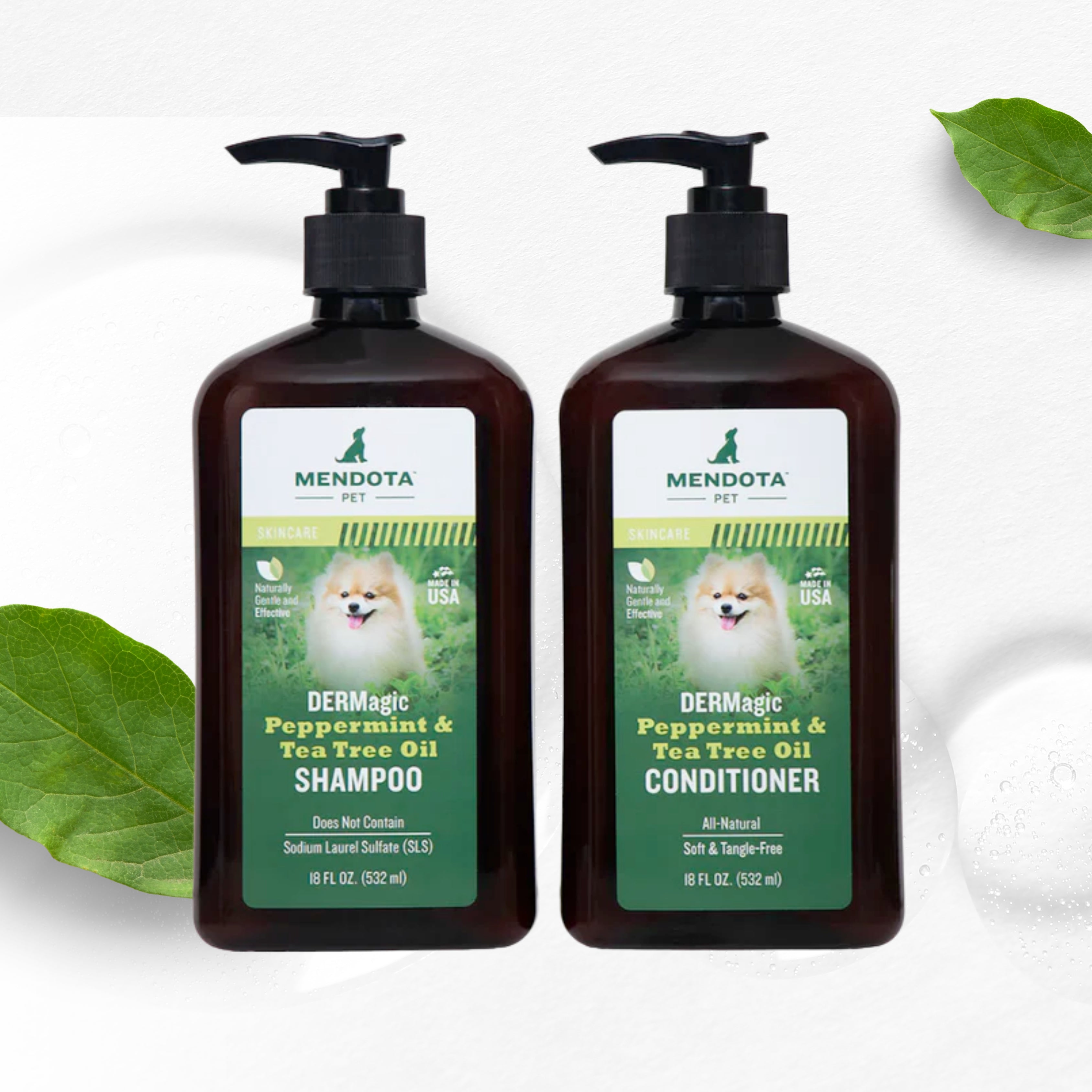 DERMagic Shampoo & Conditioner Pack | Organic Tea Tree Dog Grooming ...